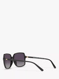 Michael Kors black polarised square sunglasses gradient 56mm, imported from the UK