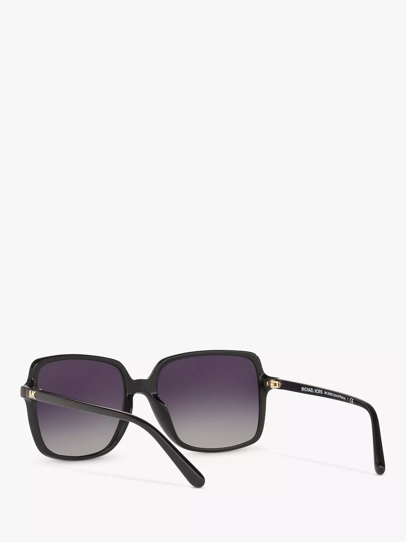 Michael Kors black polarised square sunglasses gradient 56mm, imported from the UK