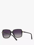 Michael Kors black polarised square sunglasses gradient 56mm, imported from the UK