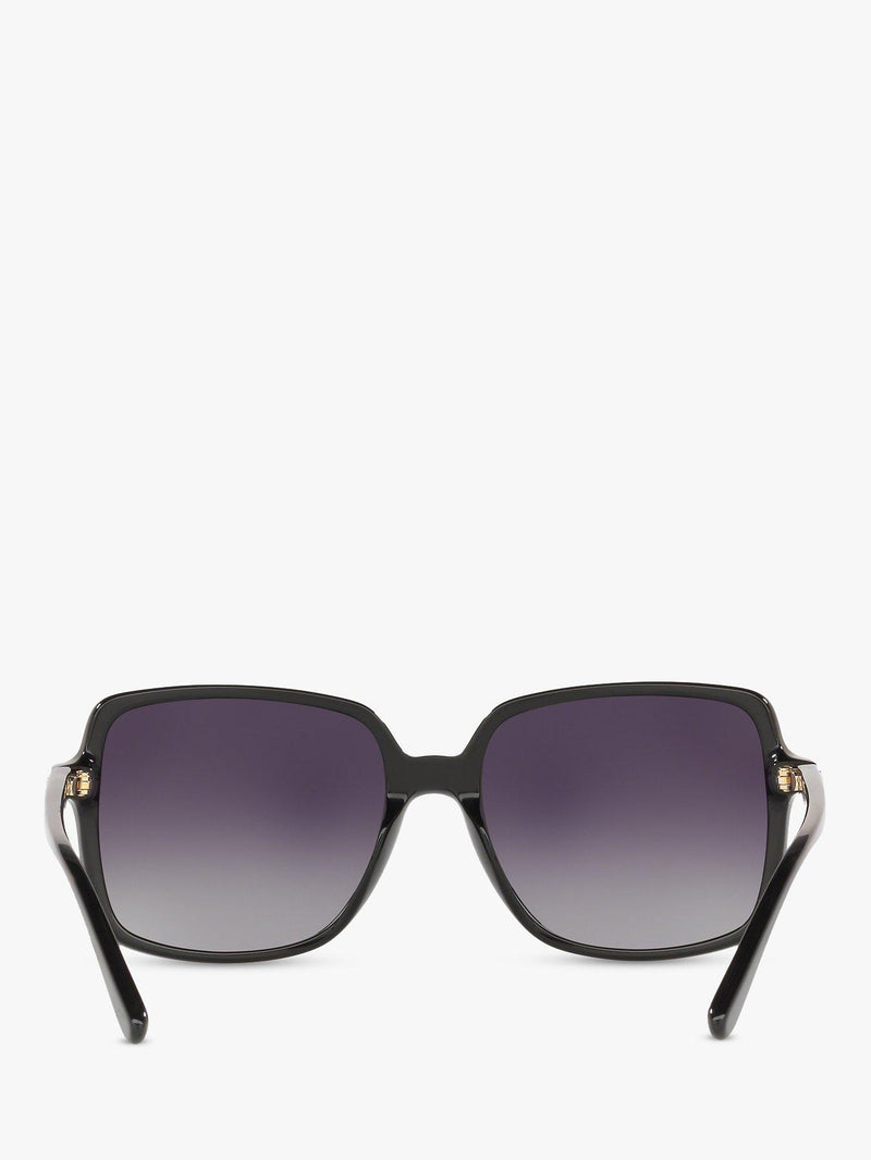 Michael Kors black polarised square sunglasses gradient 56mm, imported from the UK