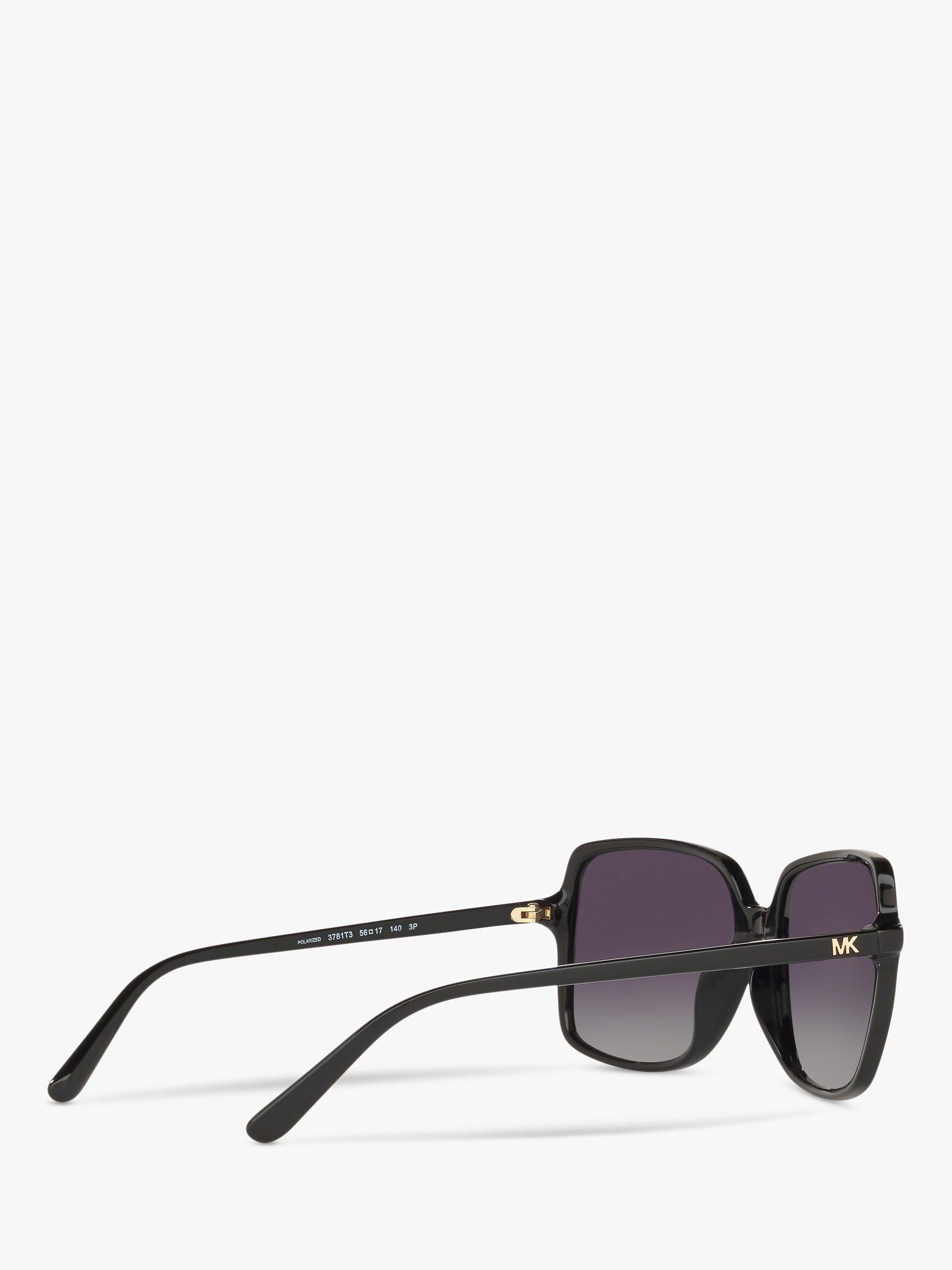 Michael Kors black polarised square sunglasses gradient 56mm, imported from the UK