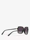 Michael Kors black polarised square sunglasses gradient 56mm, imported from the UK