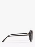 Michael Kors black polarised square sunglasses gradient 56mm, imported from the UK