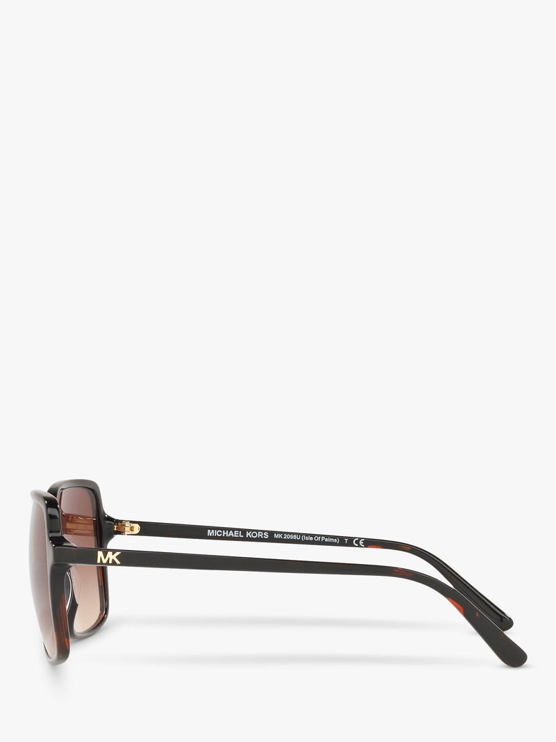 Michael Kors square sunglasses tortoise brown gradient 56mm, imported from the UK