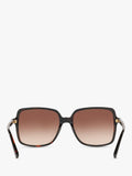 Michael Kors square sunglasses tortoise brown gradient 56mm, imported from the UK