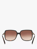 Michael Kors square sunglasses tortoise brown gradient 56mm, imported from the UK