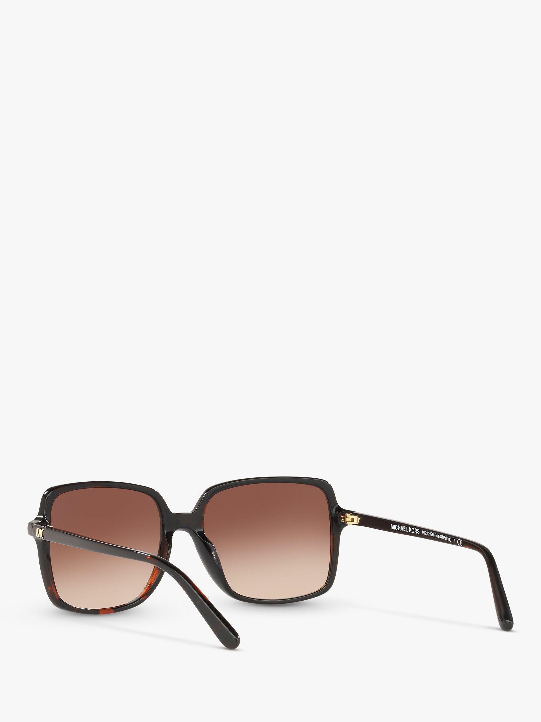 Michael Kors square sunglasses tortoise brown gradient 56mm, imported from the UK