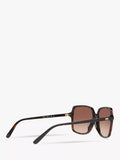 Michael Kors square sunglasses tortoise brown gradient 56mm, imported from the UK