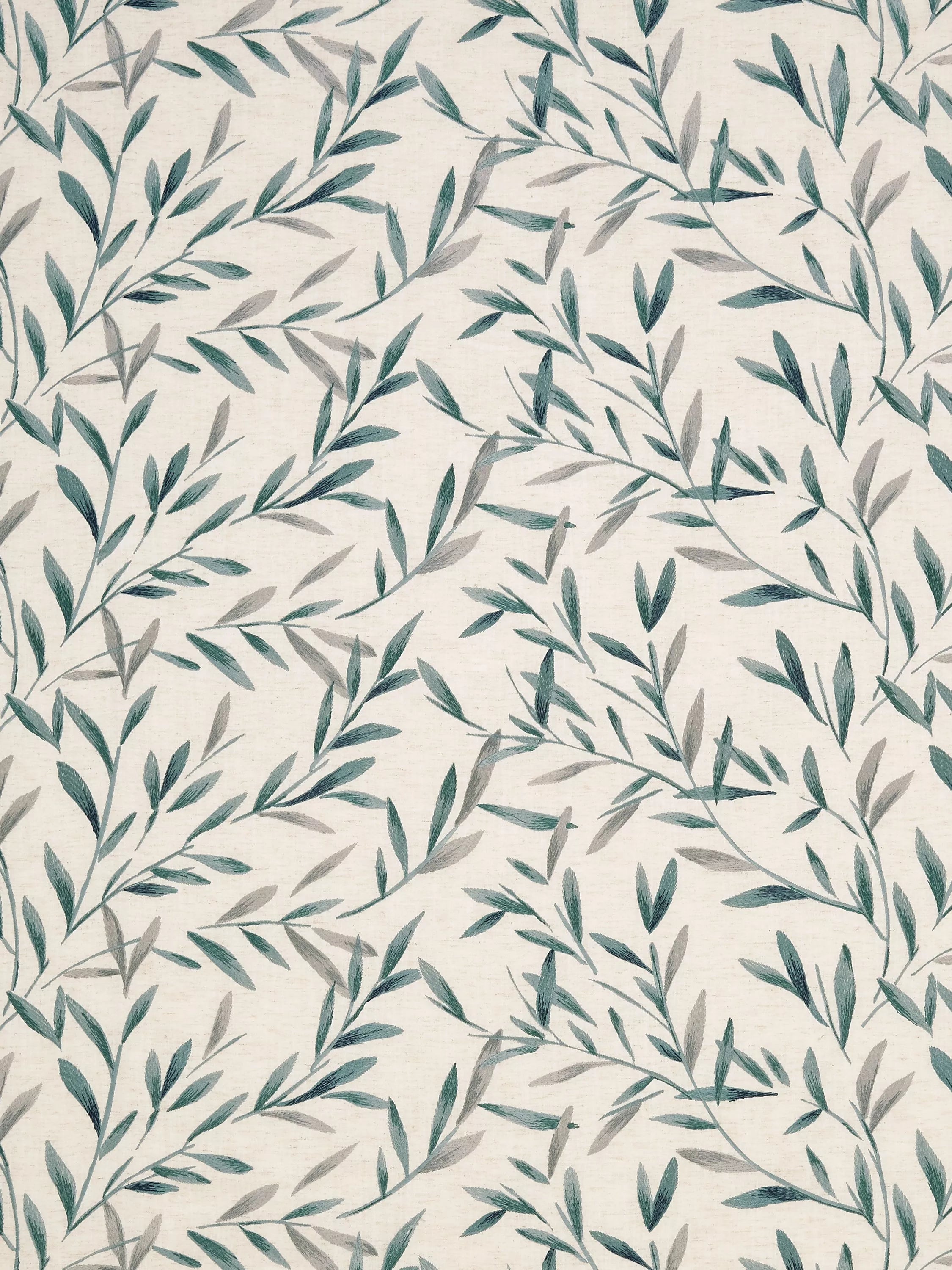 John Lewis leaf embroidery furnishing fabric, UK version