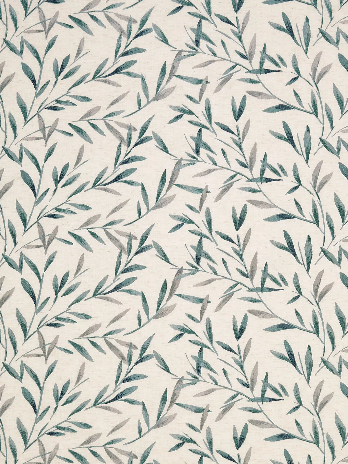 John Lewis leaf embroidery furnishing fabric, UK version