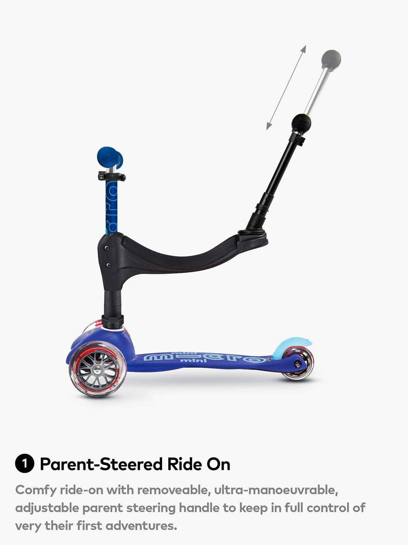 Micro Scooters Mini 3-in-1 Deluxe ride on scooter (British brand)
