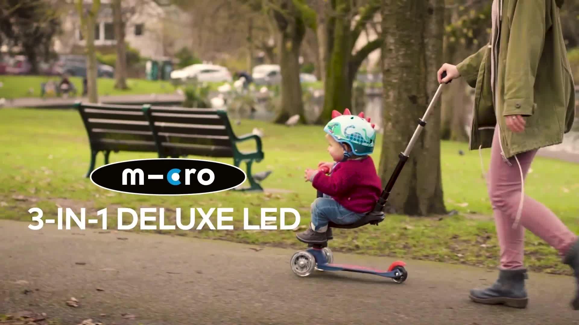 Micro Scooters Mini 3-in-1 Deluxe ride on scooter (British brand)