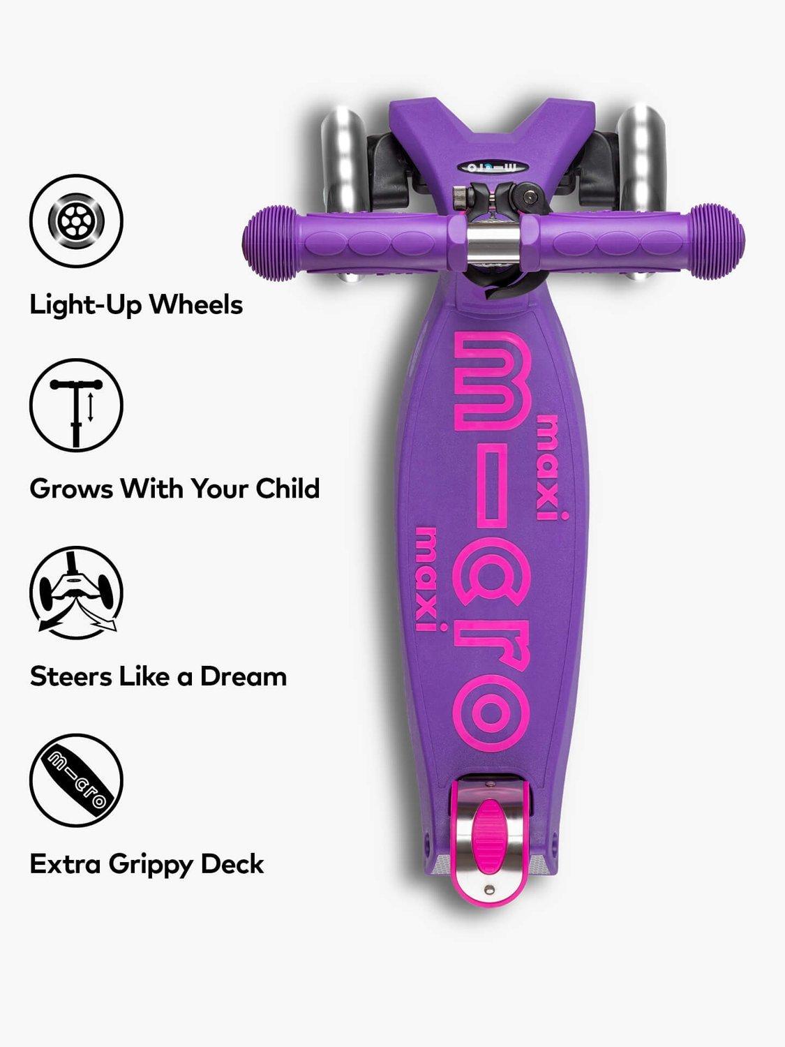 Micro Scooters Maxi Deluxe LED scooter, imported from the UK