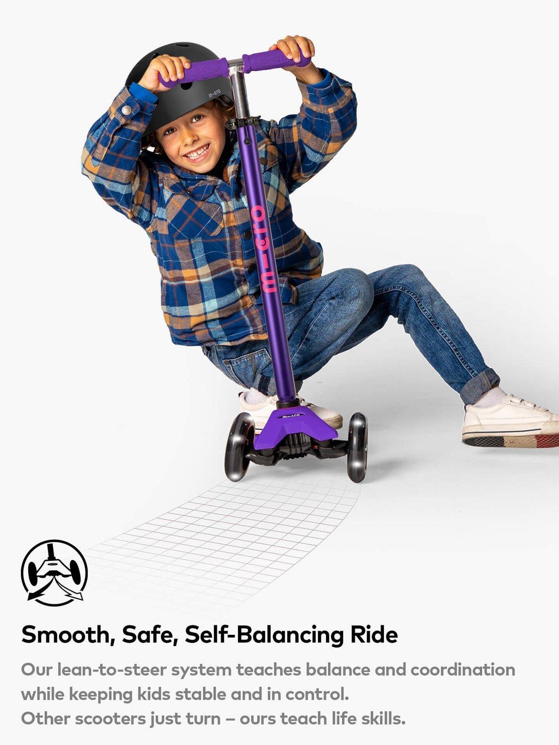 Micro Scooters Maxi Deluxe LED scooter, imported from the UK