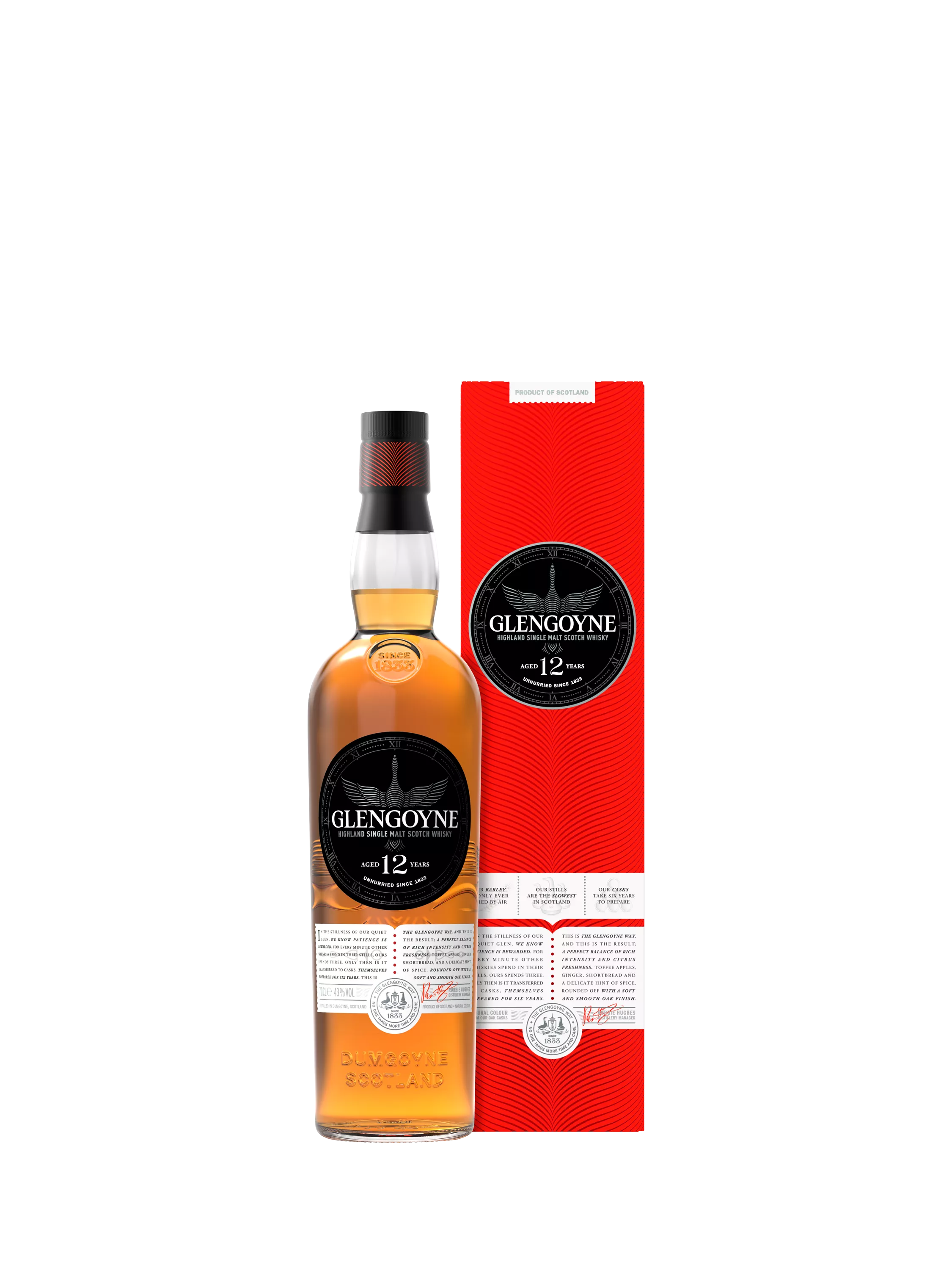Glengoyne 12 Year Old single malt whisky 70cl, UK version