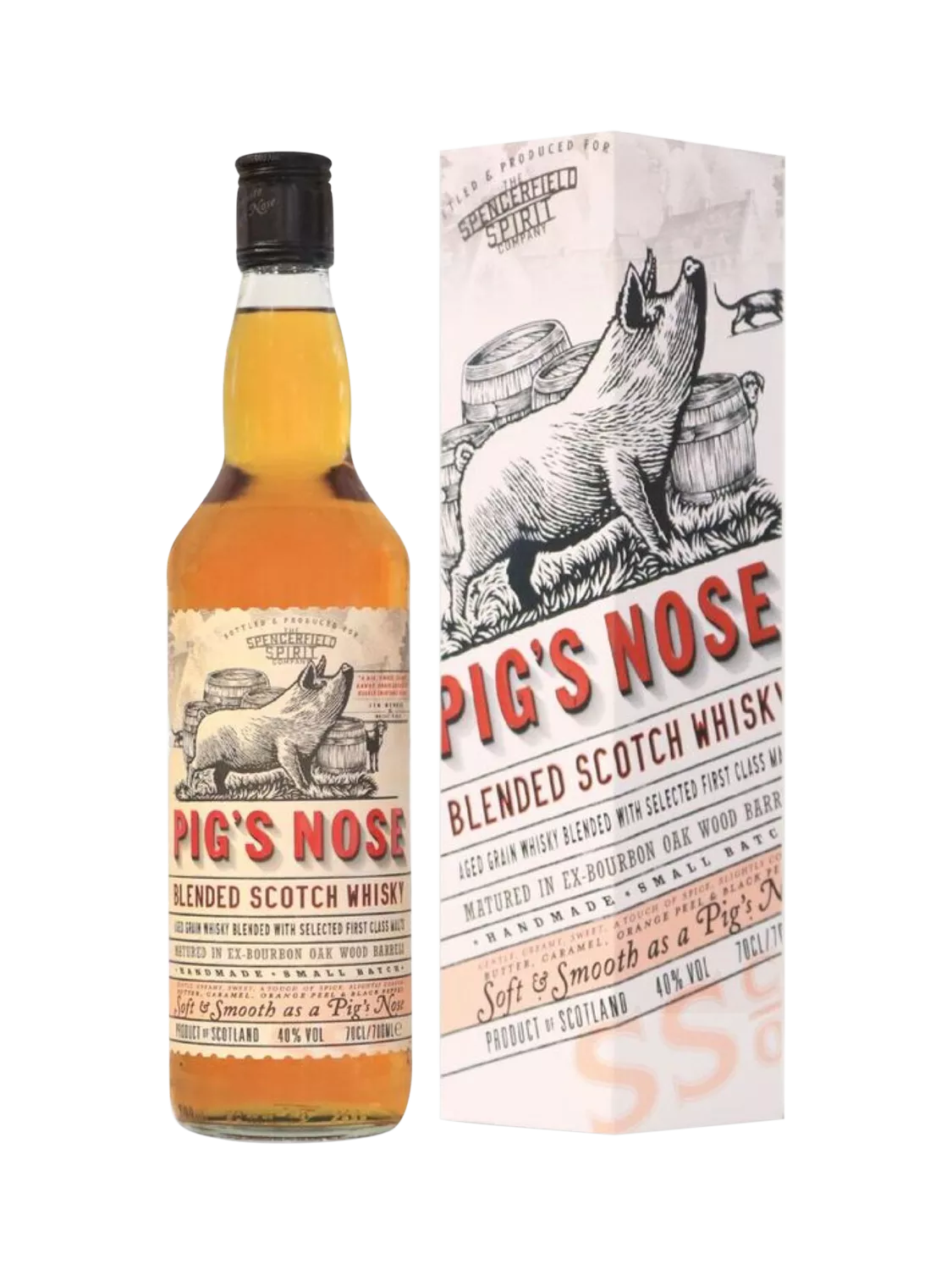 Pig's Nose blended Scotch whisky 70cl, imported from the UK