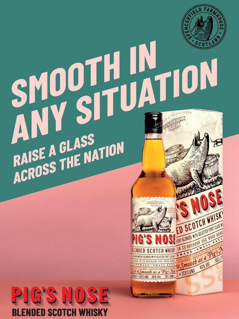 Pig's Nose blended Scotch whisky 70cl, imported from the UK