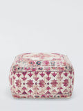 John Lewis medallion pouffe multi cotton footstool (British brand)