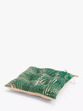 John Lewis green multi palm leaf seat pad 43x43cm, UK version