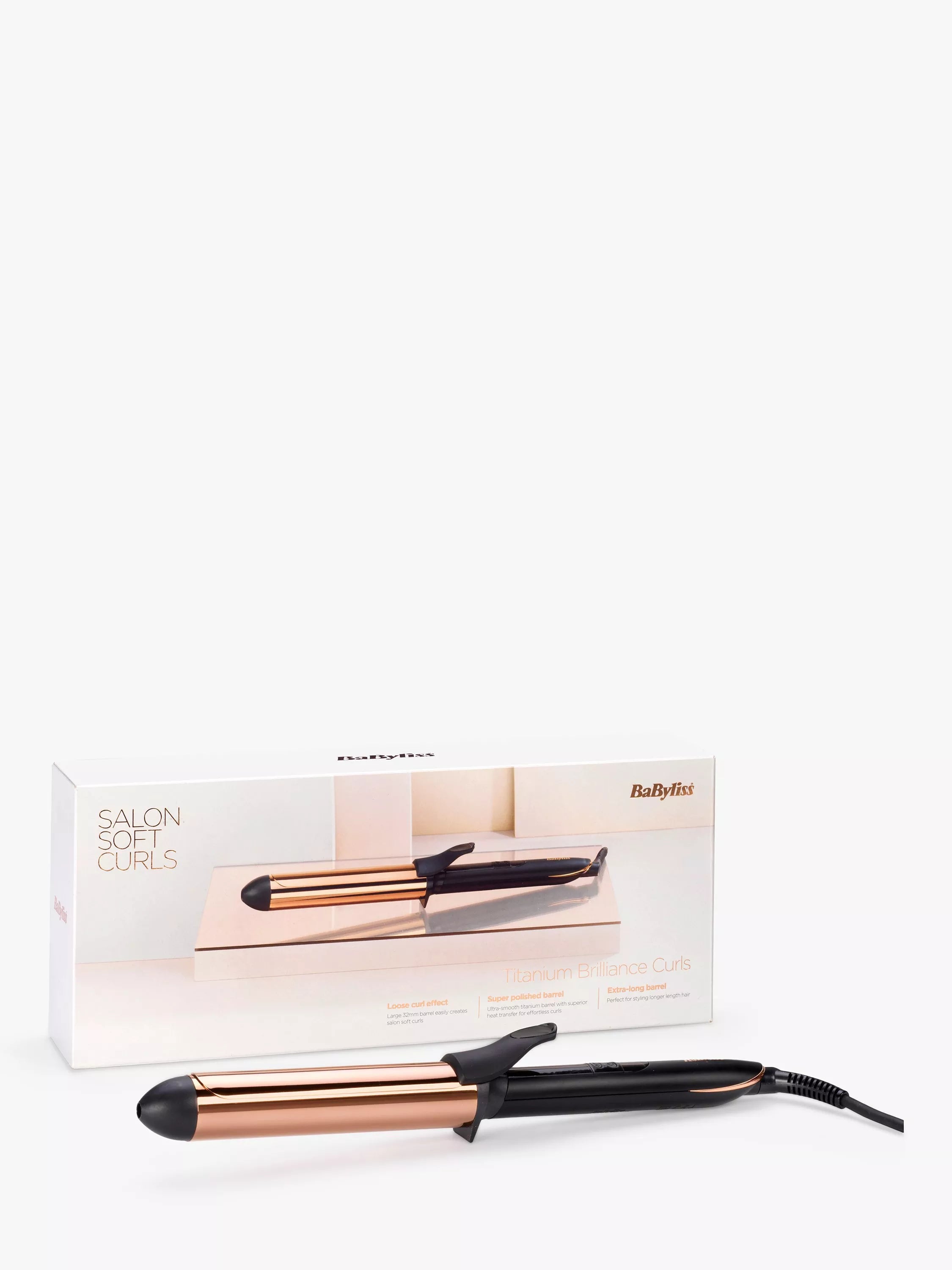 BaByliss hair curler Titanium Brilliance 32mm black - British product