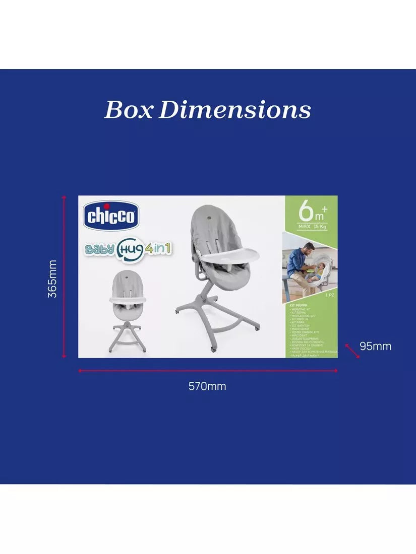 Chicco Baby Hug Meal Kit Grey White baby feeding accessory, imported from the UK