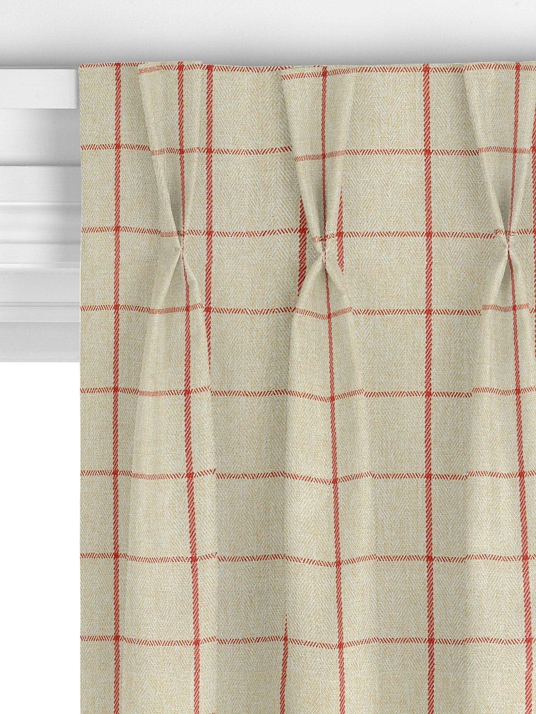 John Lewis classic check curtains or roman blind Auburn (British brand)