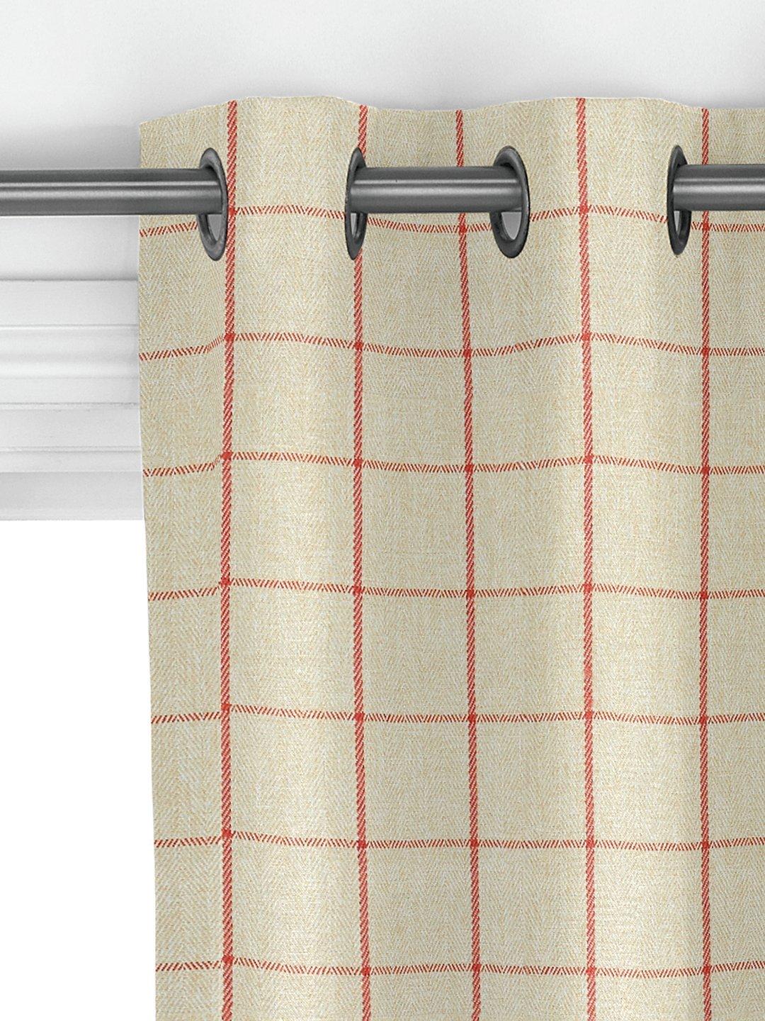 John Lewis classic check curtains or roman blind Auburn (British brand)