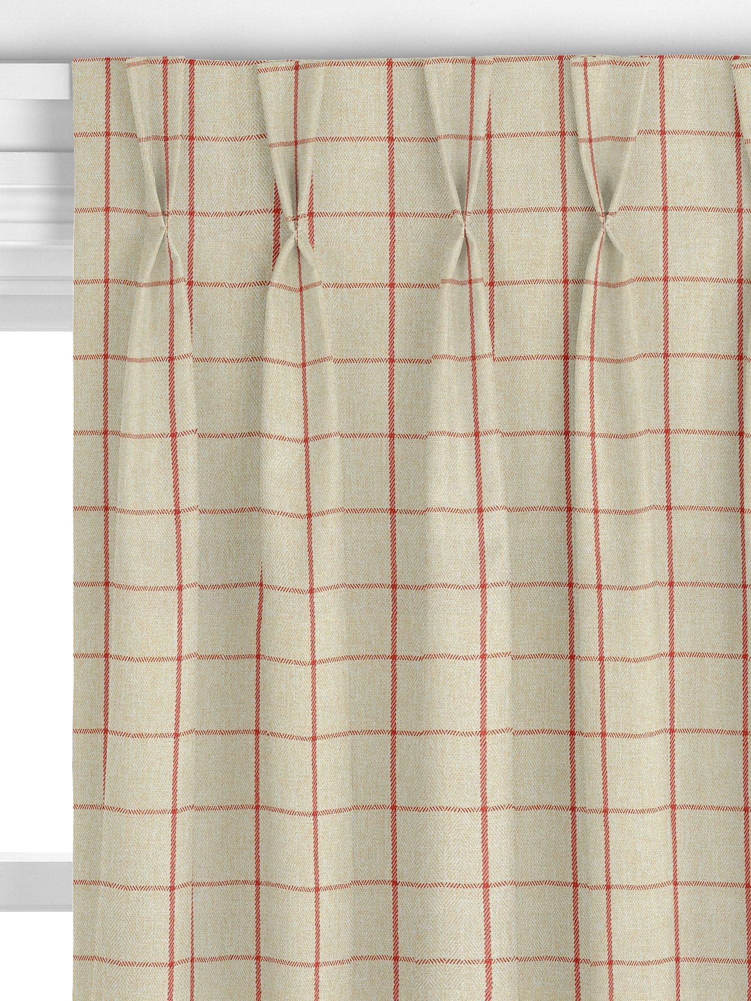 John Lewis classic check curtains or roman blind Auburn (British brand)
