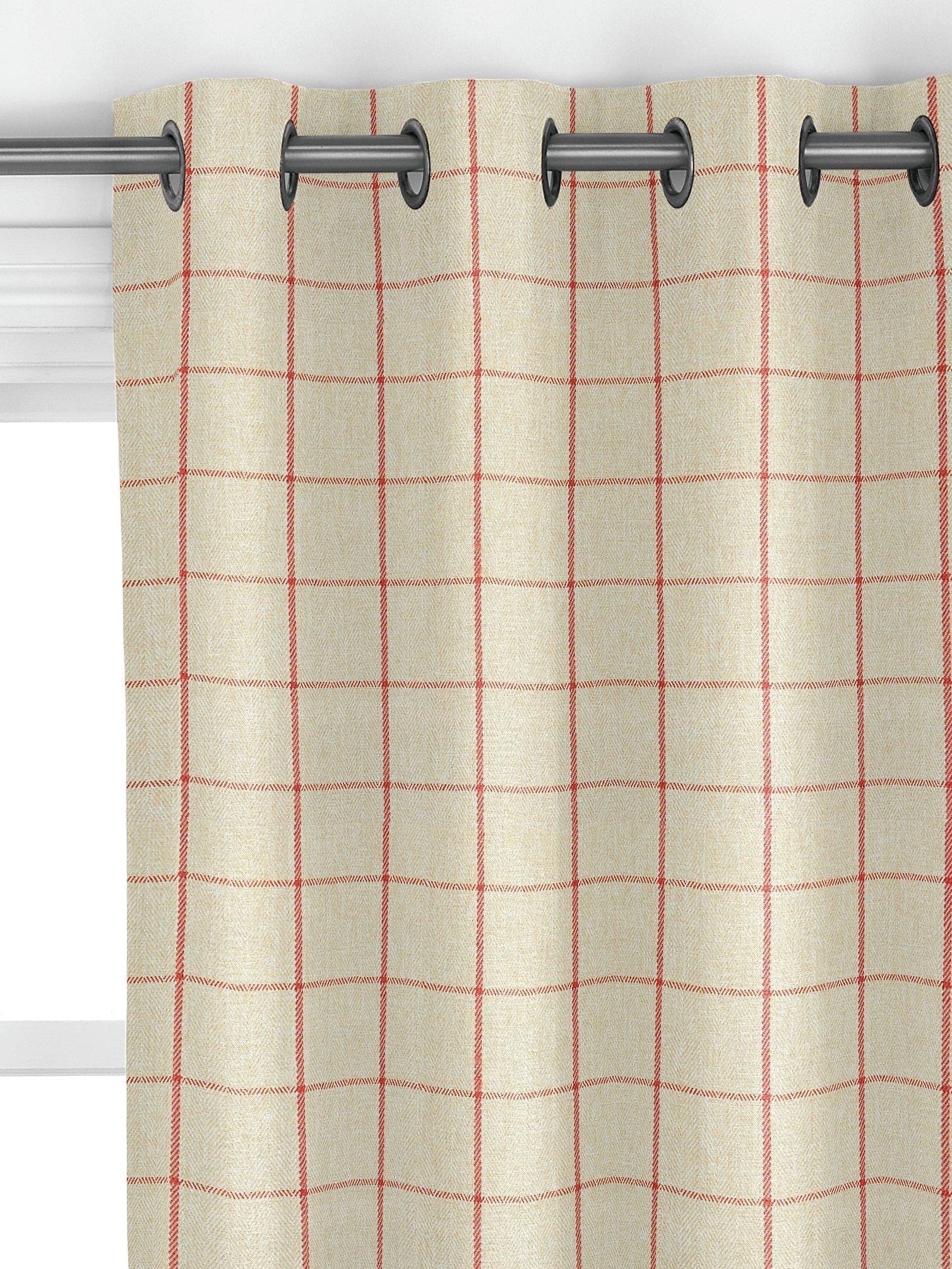 John Lewis classic check curtains or roman blind Auburn (British brand)