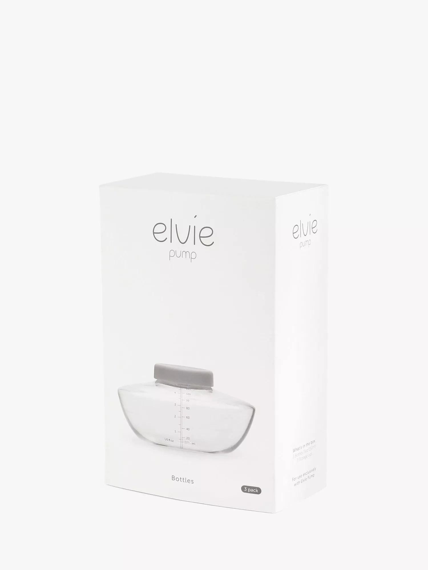 Elvie breastmilk storage bottle pack of 3 150ml - British product