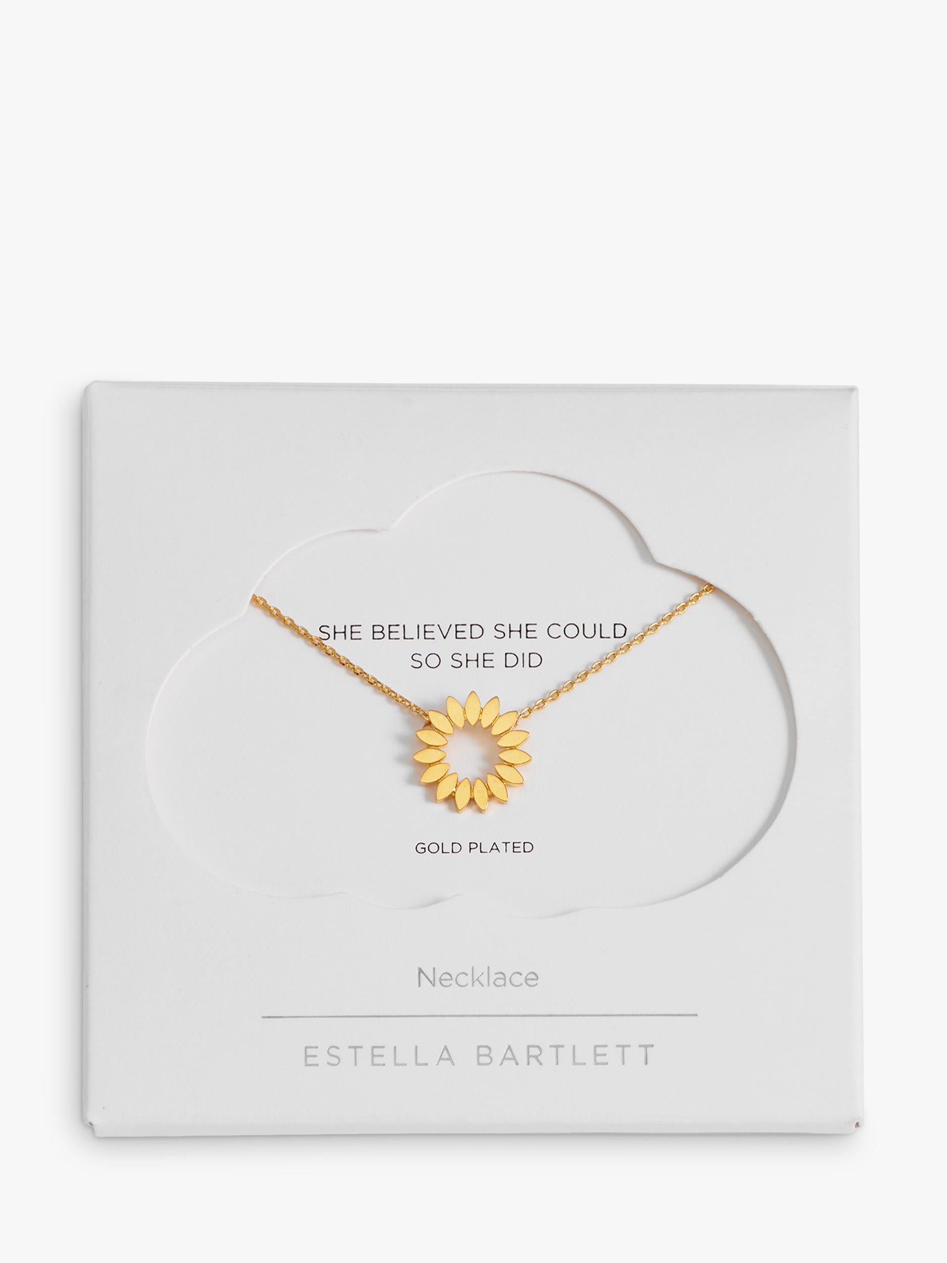 Estella Bartlett floral pendant necklace gold 46cm (British brand)