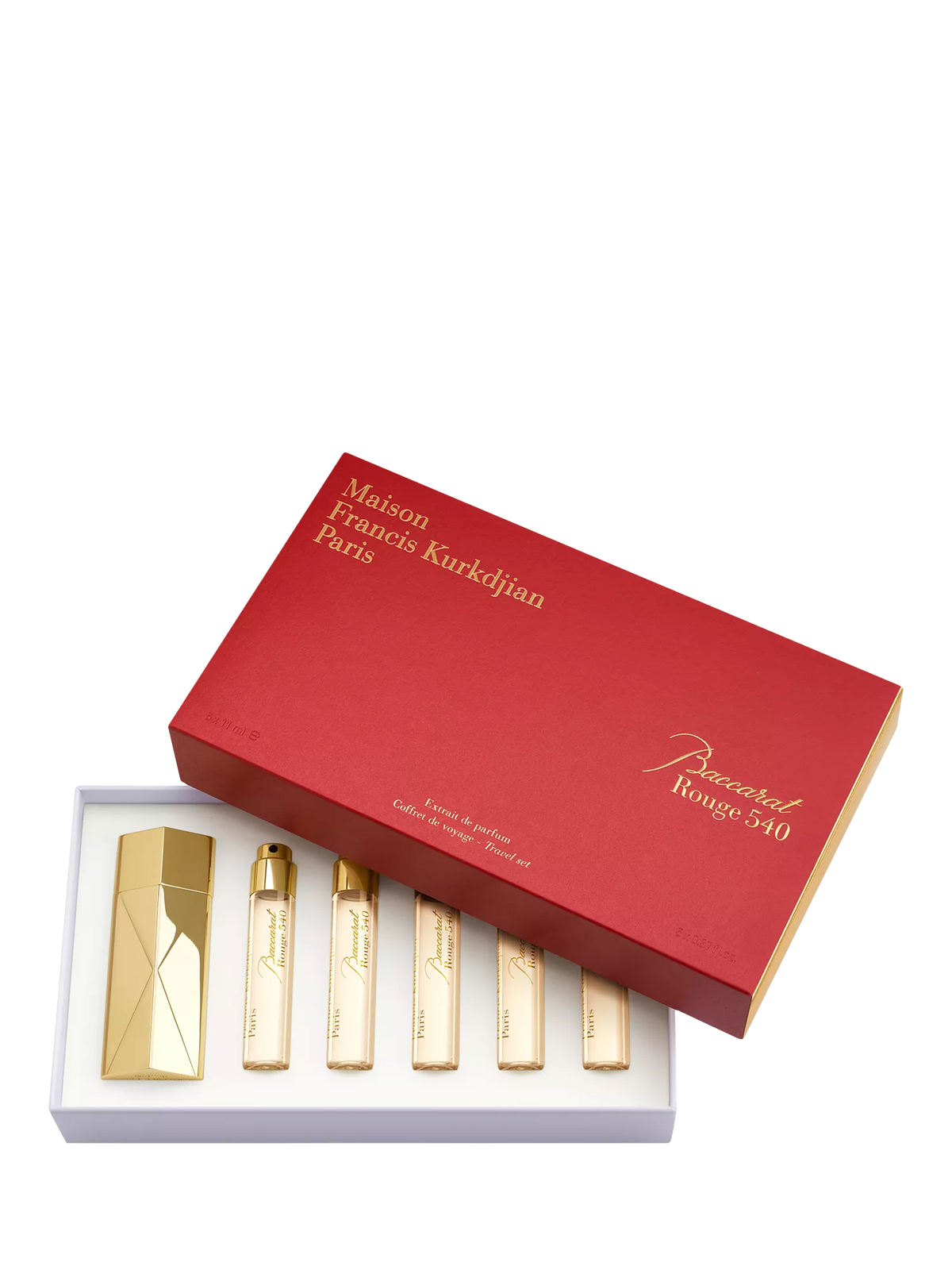 Maison Francis Kurkdjian Baccarat Rouge 540 perfume travel set 5 x 11ml, imported from the UK
