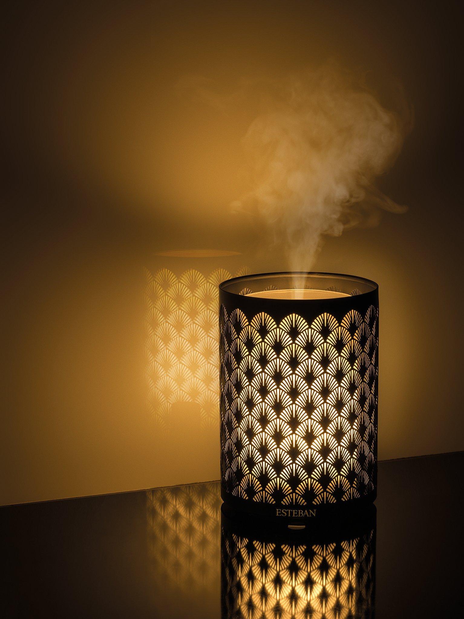 Esteban electric diffuser black metal art deco design - British product
