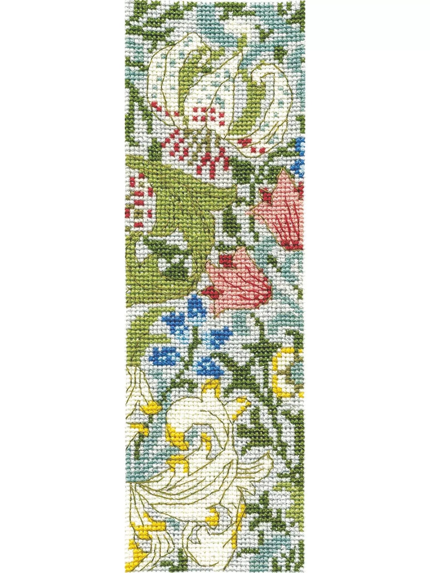 DMC Golden Lily bookmark cross stitch kit - British product