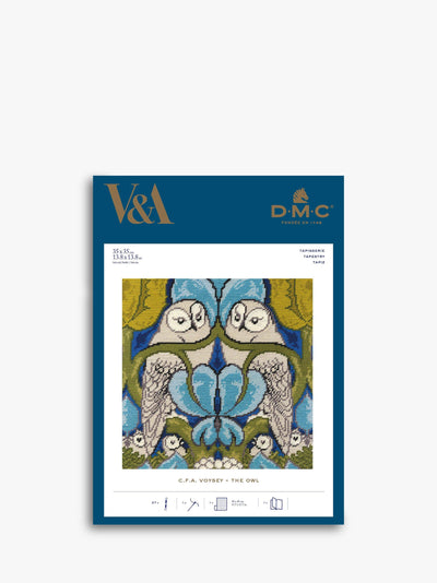 John Lewis Owl Tapestry Kit with Fabric, Threads, and Needle- Buy online at McGrocer