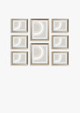 John Lewis gallery set multi-aperture photo frames champagne 8 photo, UK version