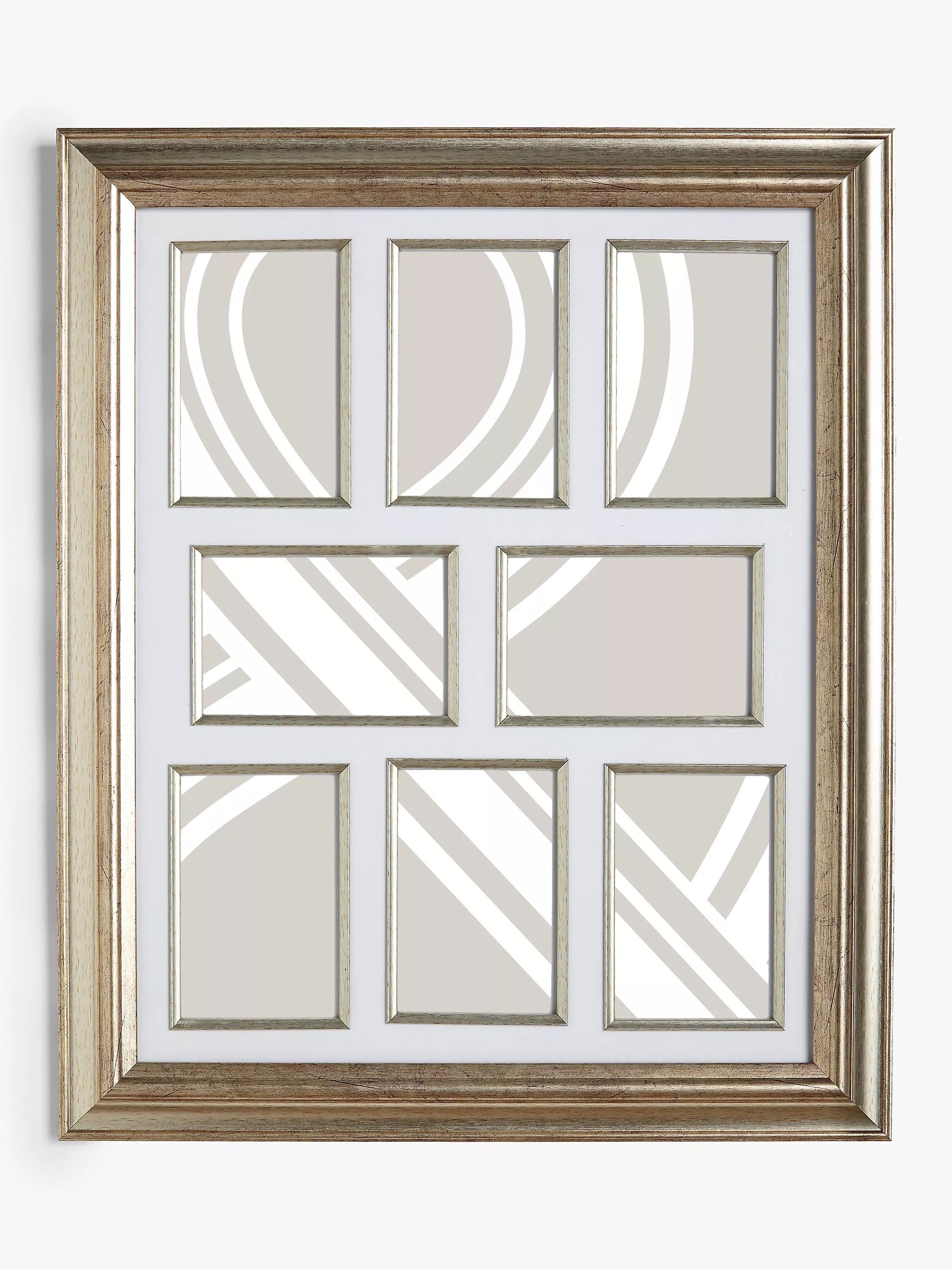 John Lewis multi photo frame in champagne finish for 8 photos, 4x6 inches, UK version