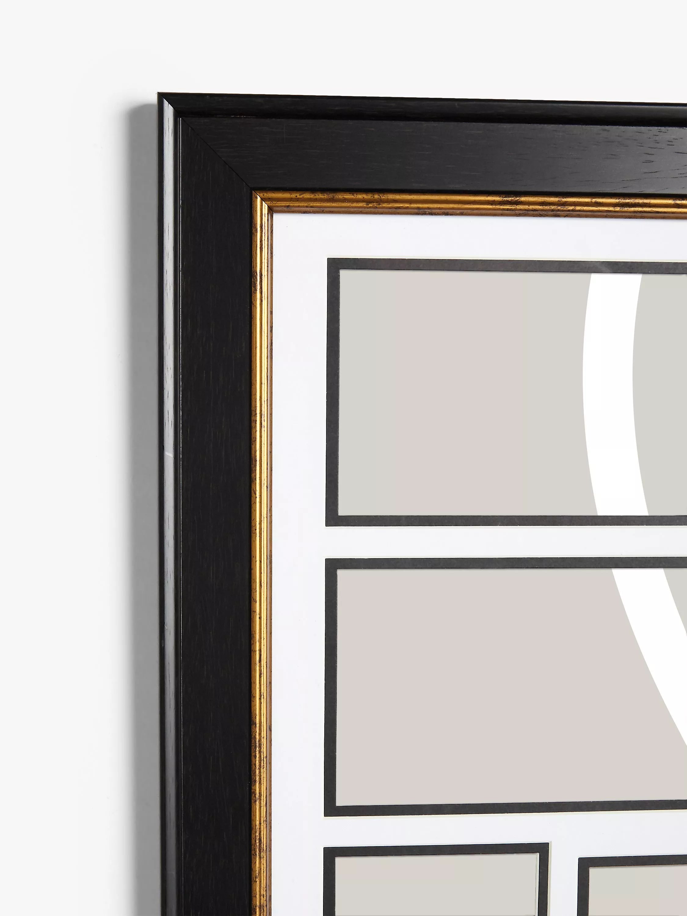 John Lewis multi-aperture photo frame black gold 13 photos (British brand)