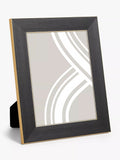 John Lewis Flat Wood-Effect Photo Frame, Black/Gold