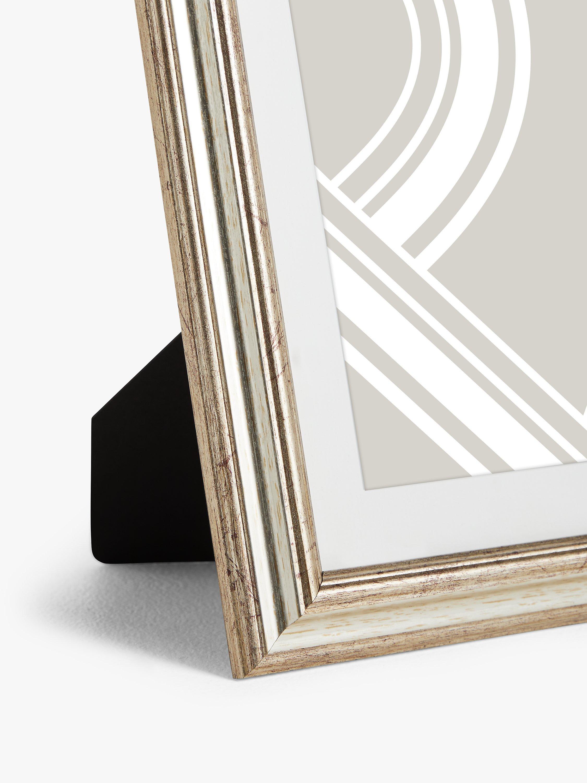 John Lewis ribbed photo frame champagne finish - British product