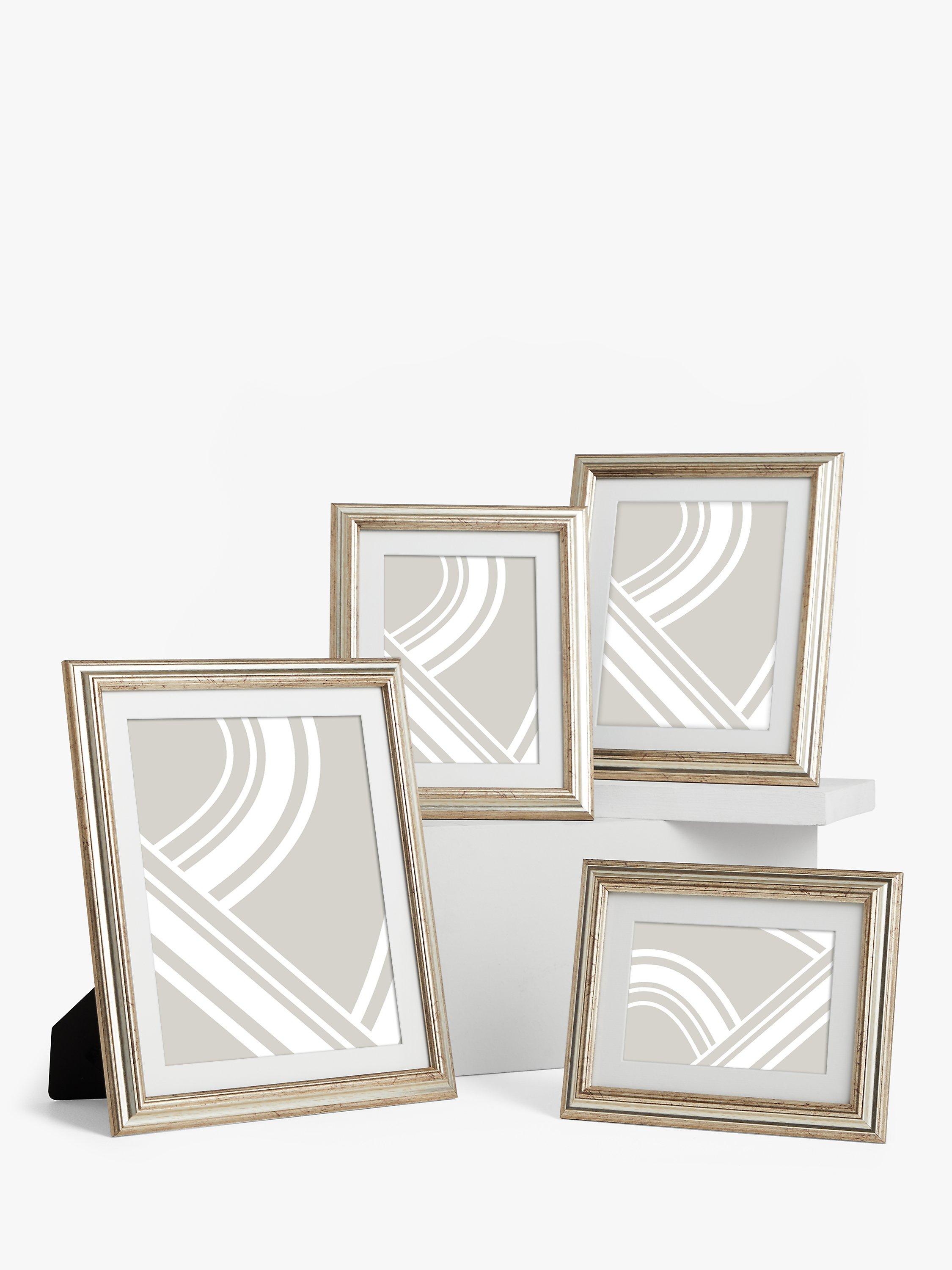 John Lewis ribbed photo frame champagne finish - British product