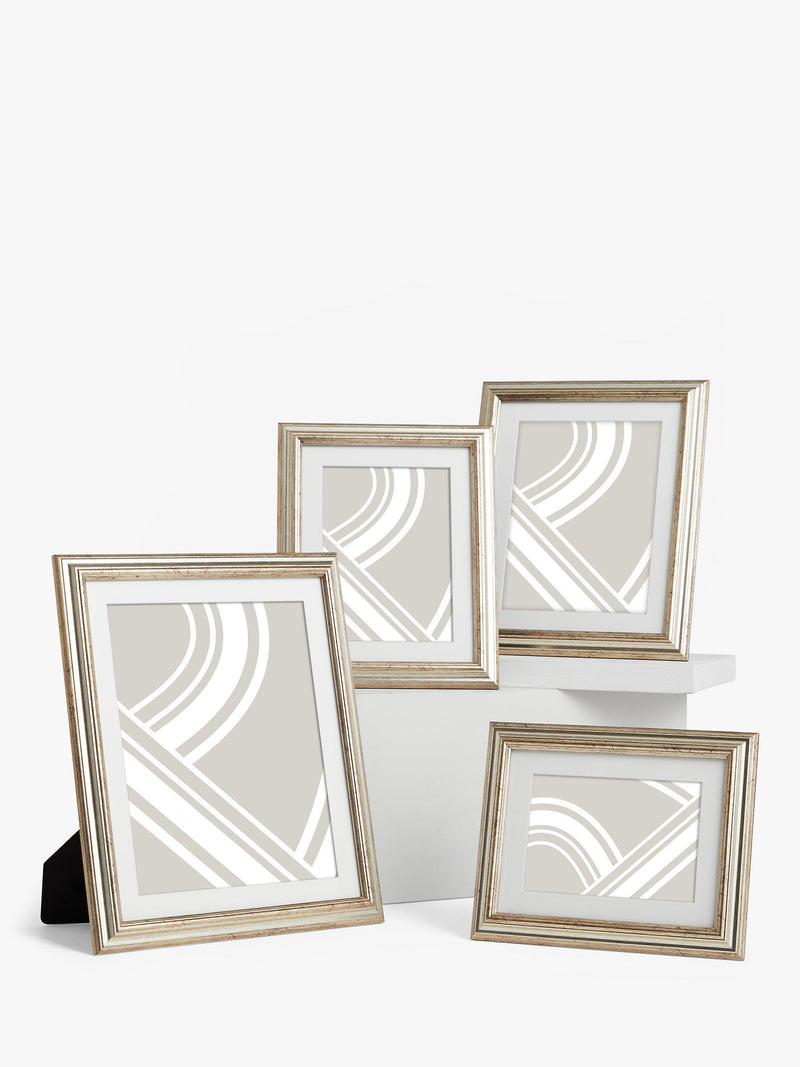 John Lewis ribbed photo frame champagne finish - British product