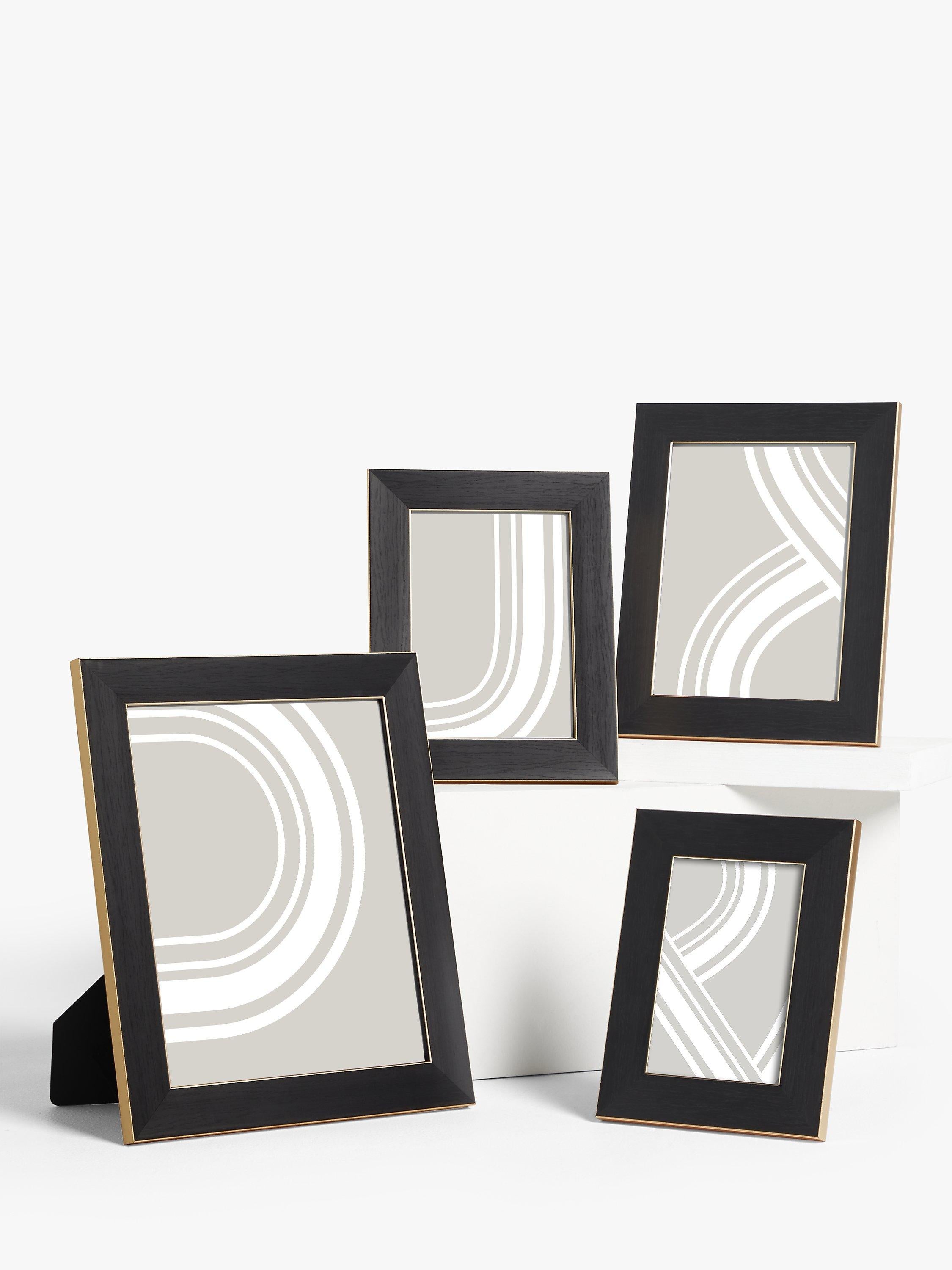 John Lewis flat wood effect photo frame black gold 30.6 cm, UK version
