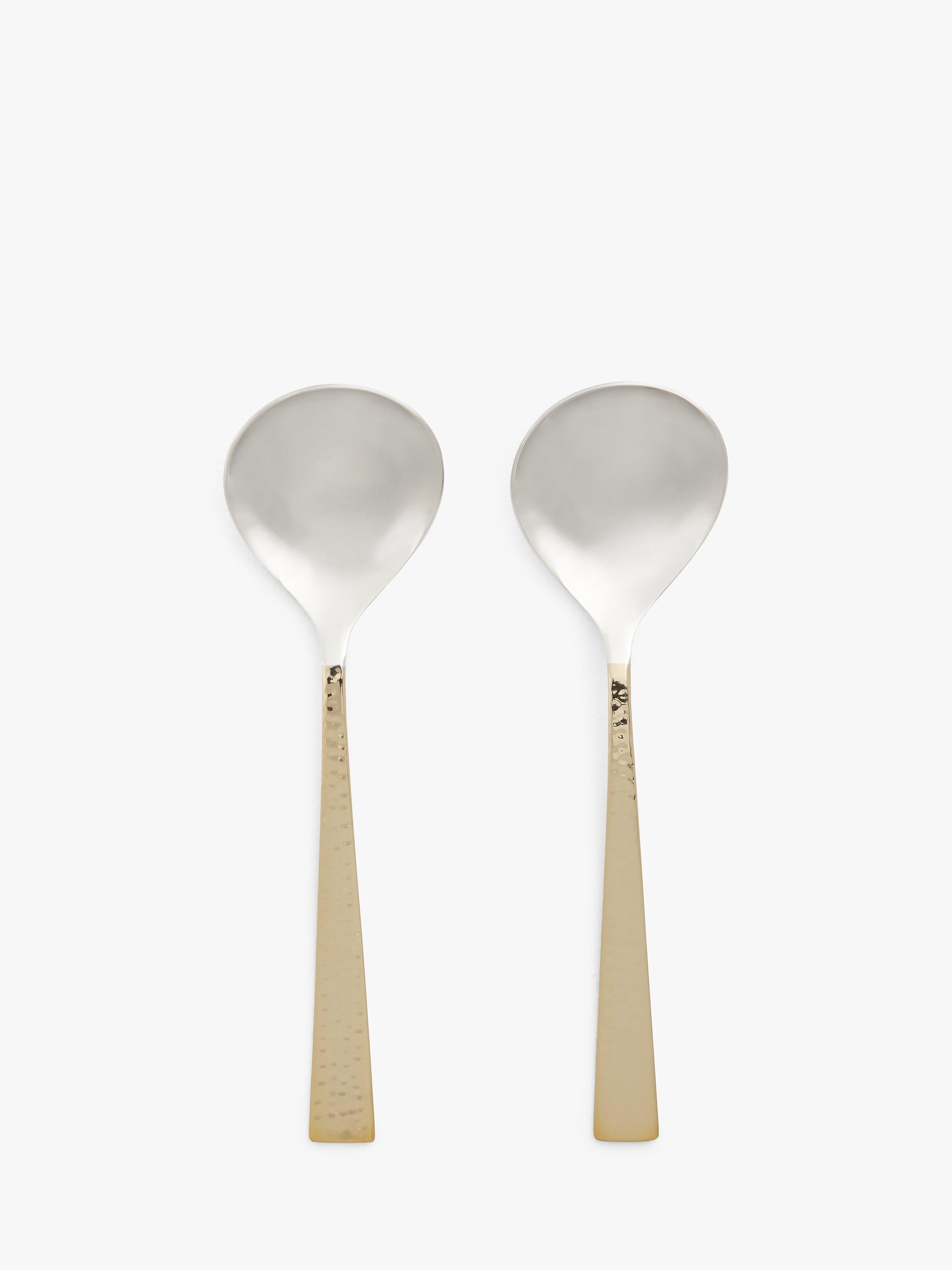 John Lewis Kainoosh serving spoons gold finish, imported from the UK
