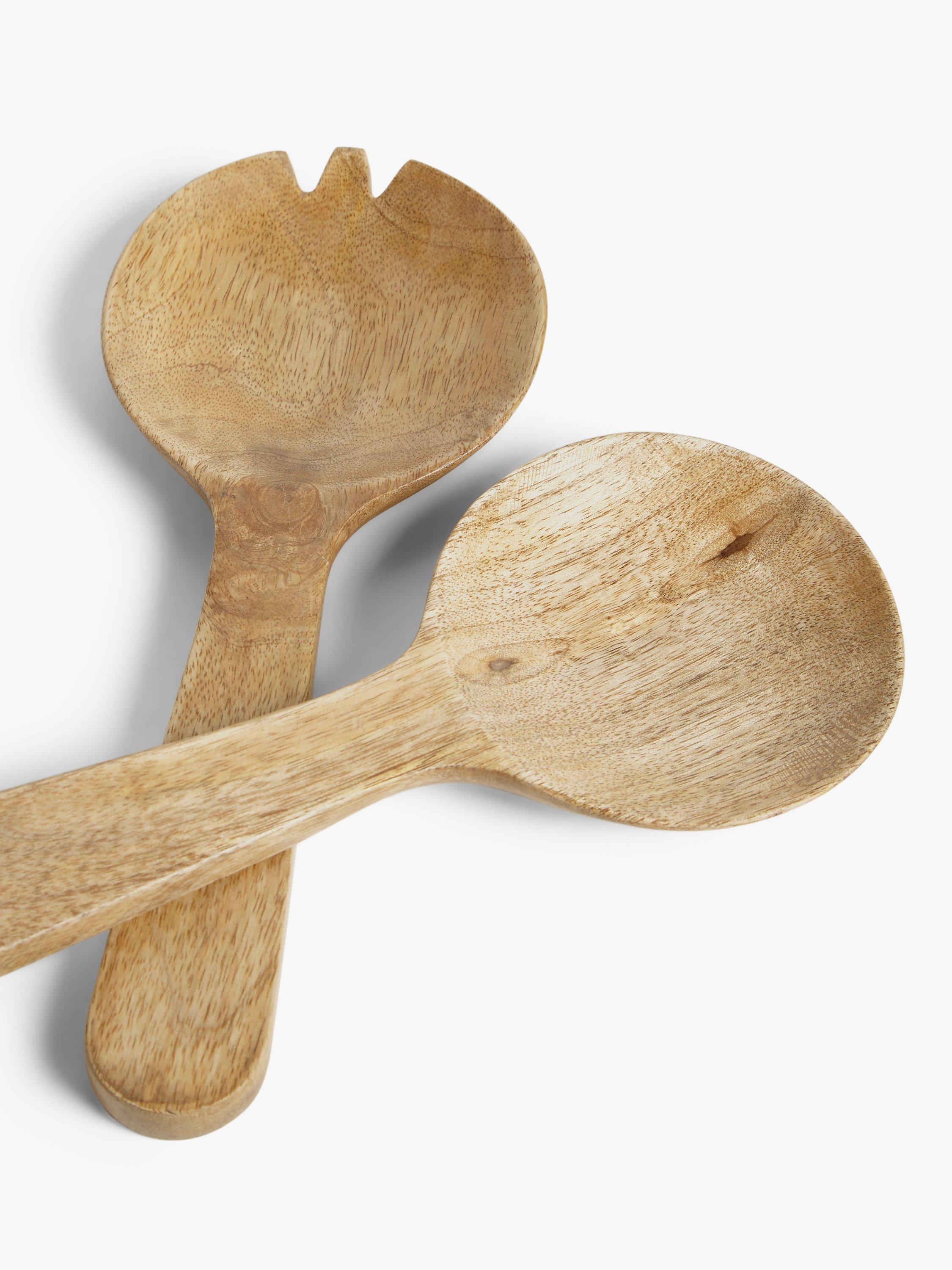 John Lewis FSC-certified mango wood salad servers (British brand)
