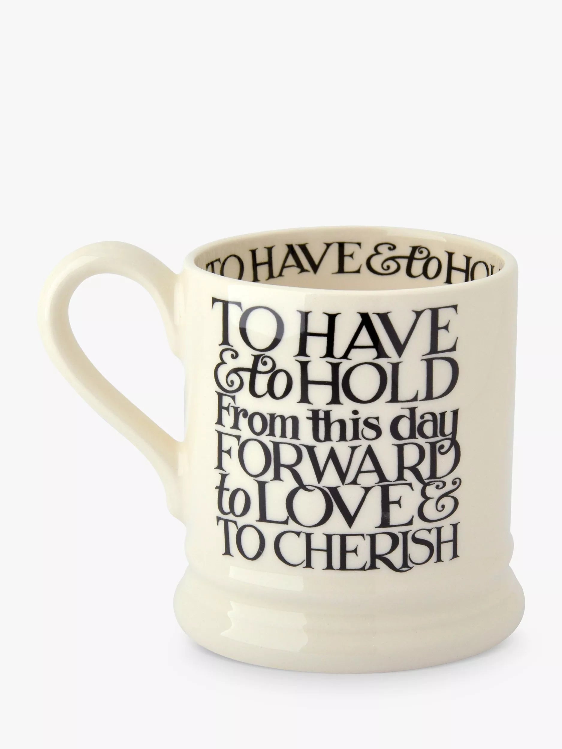 Emma Bridgewater Black Toast Mr and Mrs mugs 300ml - British product