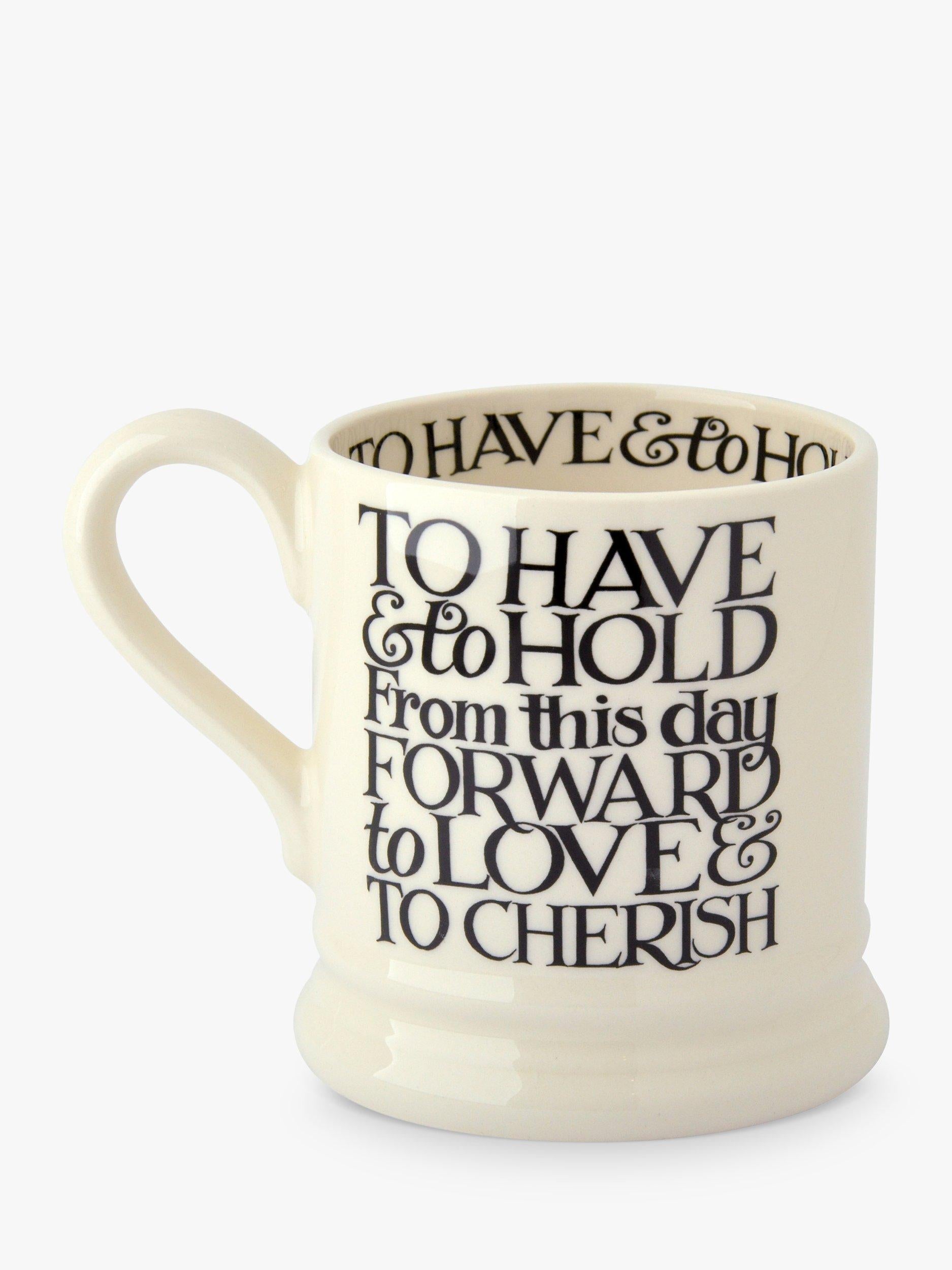 Emma Bridgewater Black Toast Mr and Mrs mugs 300ml - British product