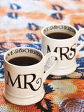 Emma Bridgewater Black Toast Mr and Mrs mugs 300ml - British product