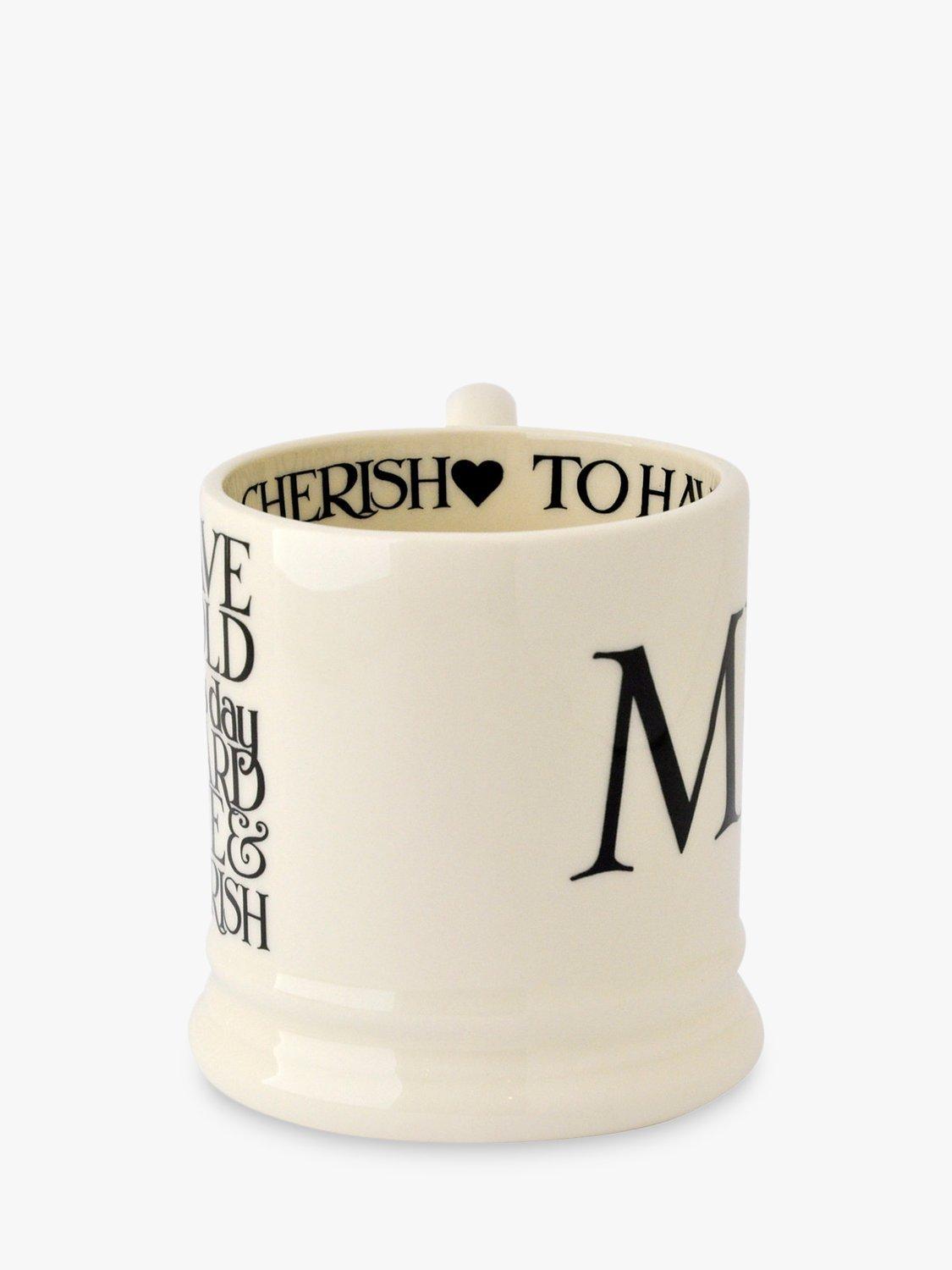 Emma Bridgewater Black Toast Mr and Mrs mugs 300ml - British product