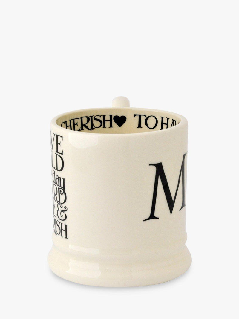 Emma Bridgewater Black Toast Mr and Mrs mugs 300ml - British product